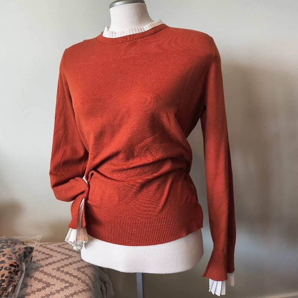 VILA MILANO Ruffled Neck & Cuffs Sweater